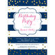 Gold Confetti Birthday Invitations Image 3 of 7